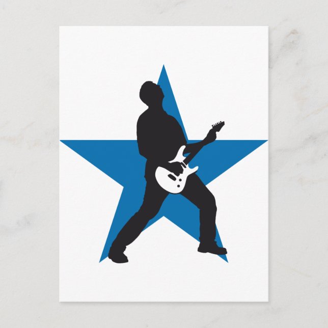 Cartão Postal rock e-guitarra (Frente)