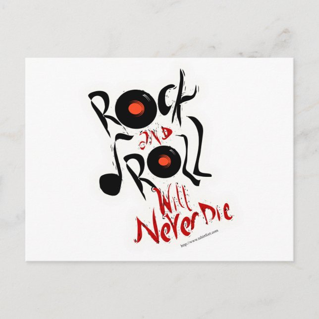 Cartão Postal Rock e Roll nunca morrerão! (Frente)