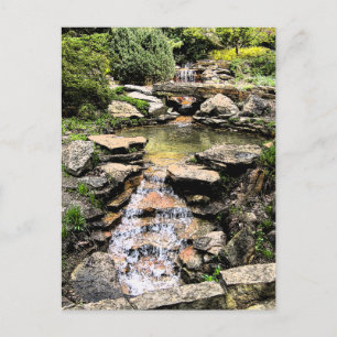 CARTÃO POSTAL "ROCK GARDEN & WATERFALL"/INNISWOOD BOTANICAL GARD