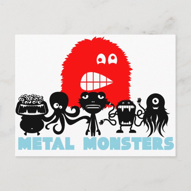 Cartão postal Rock=Life 'Metal Monsters' (Frente)