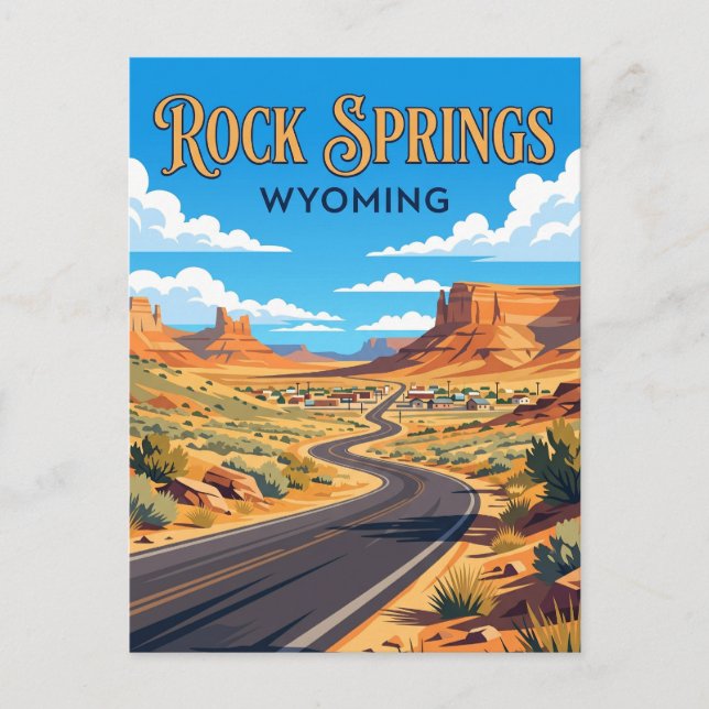 Cartão Postal Rock Springs EUA (Frente)