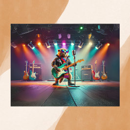 Cartão Postal Rock Star Groundhog