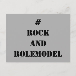 Cartão Postal #RockandRolemodel - Black Editable.