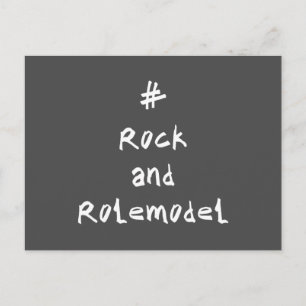 Cartão Postal #RockandRolemodel - Branco.