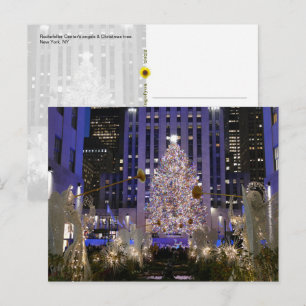 Cartão Postal Rockefeller Center's Anjos & Árvore de Natal -