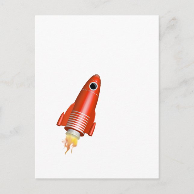 Cartão Postal Rocket Vermelho (Frente)