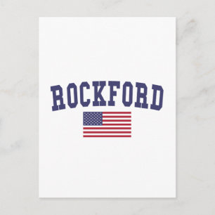 Cartão Postal Rockford EUA Flag
