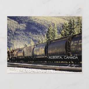Cartão Postal Rockies & Trains, Alberta Canada (foto de arte)