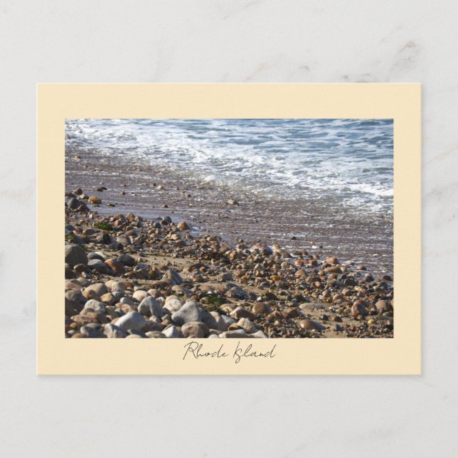 Cartão Postal Rocks Waves Rhode Island Postcard (Frente)