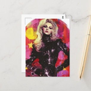 Cartão Postal Rockstar com cabelo louro