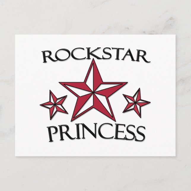 Cartão Postal Rockstar Princess (Frente)