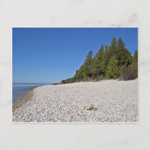 Cartão Postal Rocky Beach, Ilha Mackinac, Michigan