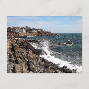 Cartão Postal Rocky Coastline - Porto de York, Maine Postcard