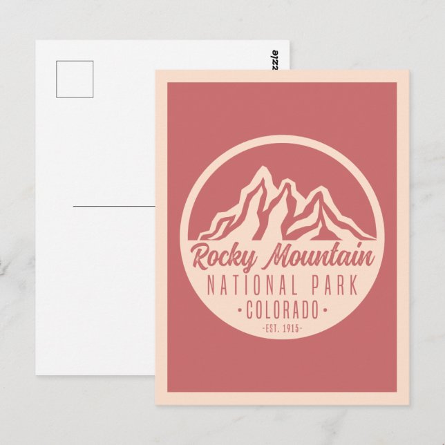 Cartão Postal Rocky Mountain National Park Colorado (Frente/Verso)