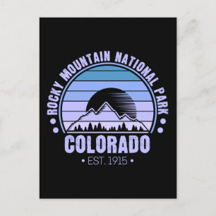 Cartão Postal Rocky Mountain National Park Colorado Retro