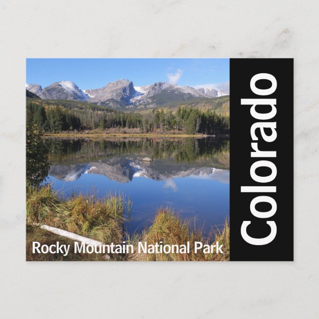 Cartão Postal Rocky Mountain National Park Colorado Sprague Lake (Frente)