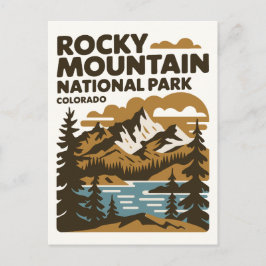 Cartão Postal Rocky Mountain National Park Colorado Vintage Art