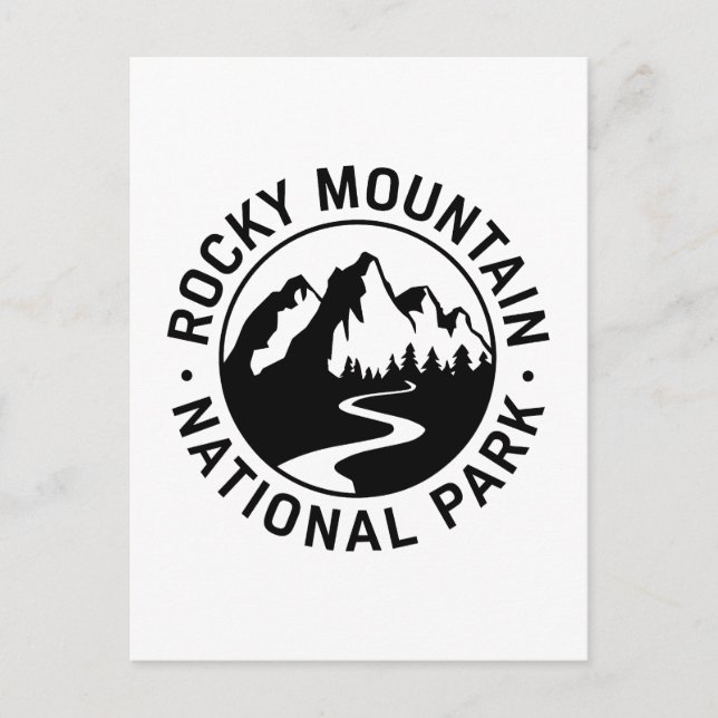 Cartão Postal Rocky Mountain National Park Emblem (Frente)