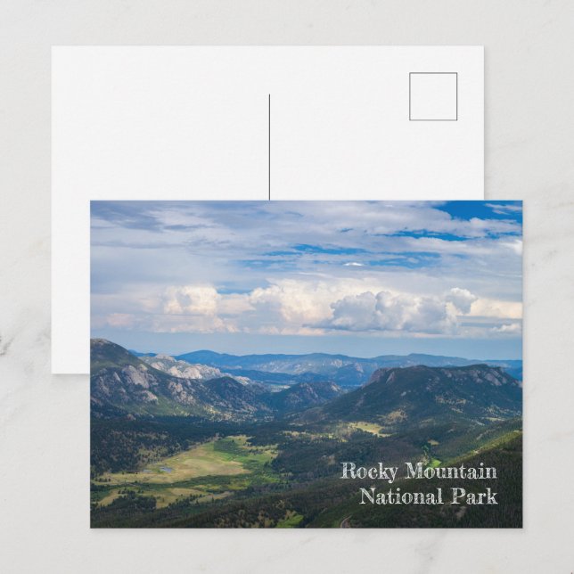 Cartão Postal Rocky Mountain National Park Summer Vista Photo (Frente/Verso)