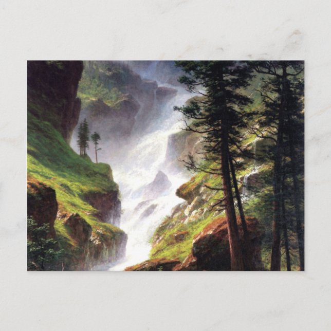 Cartão Postal Rocky Mountain Waterfall - Albert Bierstadt (Frente)