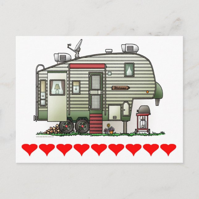 Cartão Postal Roda de 5 de alta tecnologia (Frente)