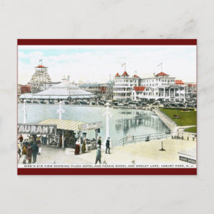 Cartão Postal Roda Gigante, Asbury Park, NJ Vintage