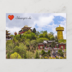 Cartão Postal Roda gigante de oração tibetana em Shangri-la - Yu