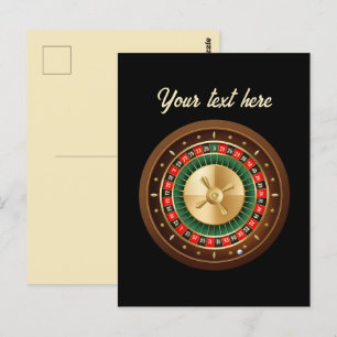 Cartão Postal Roda legal do casino personalizável