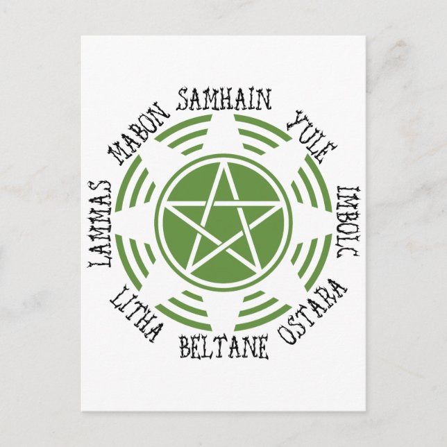 Cartão Postal Roda Pagan do Ano (Frente)