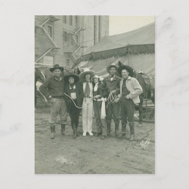 Cartão Postal Rodeio de Chicago, 1929. (Frente)