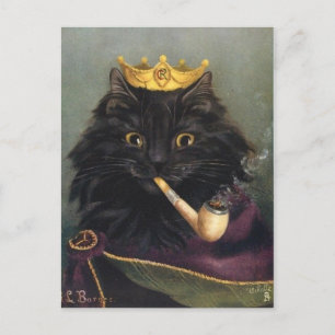 Cartão Postal Roi chat