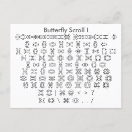 Cartão Postal Rolagem de borboleta I Amostra de fontes Zazzle co