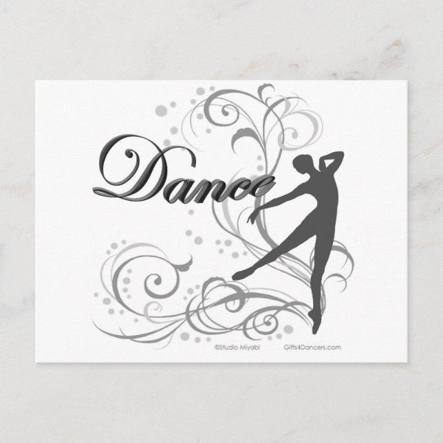 Cartão Postal Rolagem de dança (Frente)