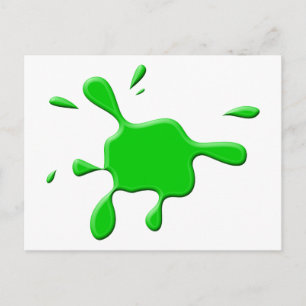 Cartão Postal Rolagem de Pintura Verde