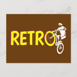 Cartão Postal Rolamento de Roda de Bicicleta Retro Mountain