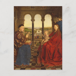 Cartão Postal Rolin Madonna, c.1435