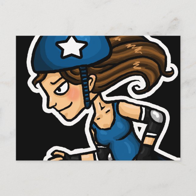 Cartão Postal Roller Derby Jammer (Frente)