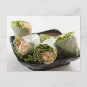 Cartão Postal Rolos de Primavera vegetais