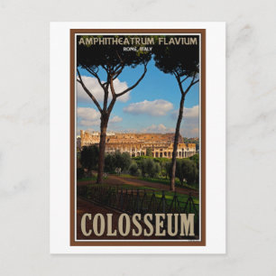 Cartão Postal Roma - Coliseu visto do Monte Palatino