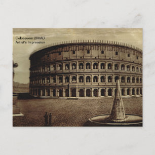 Cartão Postal Roma,Colosseum 200AD