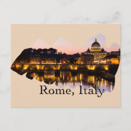 Cartão Postal Roma, Itália: A cidade romântica à noite