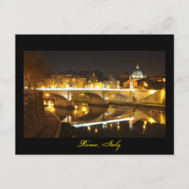 Cartão Postal Roma, Itália à noite