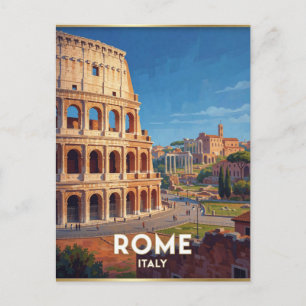 Cartão Postal Roma Itália Cidade Antiga Viagem Arte ☀