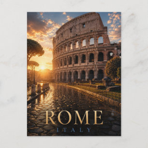 Cartão Postal Roma Itália Colosseum REALMS