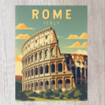 Cartão Postal Roma Itália Colosseum Viagem Art Vintage<br><div class="desc">Design de arte vetorial de Colosseum de Roma. Roma situa-se na parte central-oeste da Península Italiana,  no Lácio,  ao longo das costas do Tibre.</div>