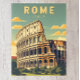 Cartão Postal Roma Itália Colosseum Viagem Art Vintage (Criador carregado)