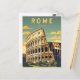 Cartão Postal Roma Itália Colosseum Viagem Art Vintage (Frente/Verso In Situ)