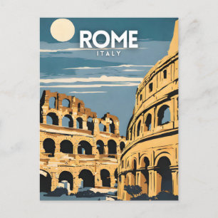 Cartão Postal Roma Itália Nostalgic Viagem Art