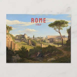 Cartão Postal Roma Itália Viagem Antiga Coliseu Renascença