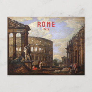 Cartão Postal Roma Itália Viagem Antiga Italiano Renascimento